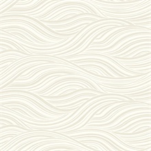 Melody Elderflower Modern Abstract Waves Wallpaper