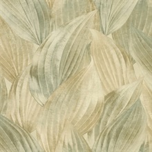 Melora Green Leaf Wallpaper