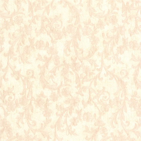 Mena Blush Floral Scroll Texture