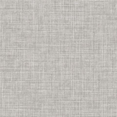 Mendocino Grey Linen Wallpaper