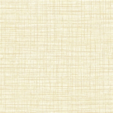 Mendocino Light Yellow Linen Wallpaper