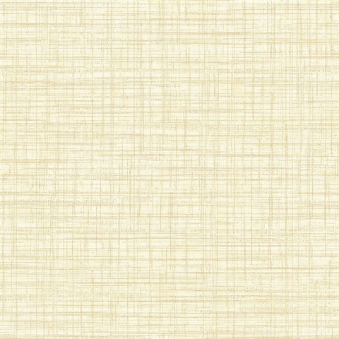 Mendocino Light Yellow Linen Wallpaper