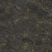 Meness Black Distressed Marble Wallpaper