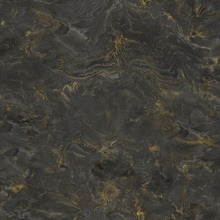 Meness Black Distressed Marble Wallpaper