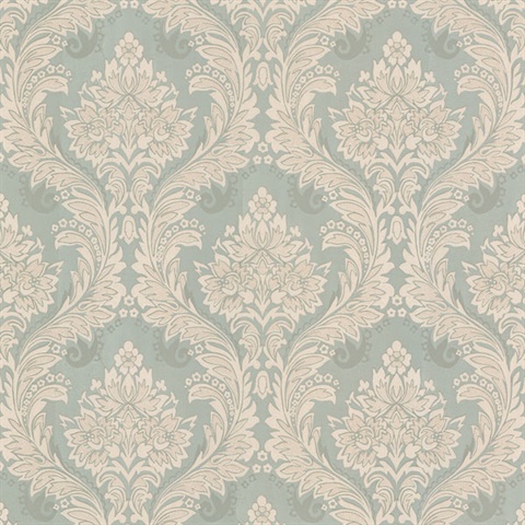 Mercutio Green Damask