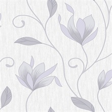 Mercutio Grey Floral Trail Wallpaper