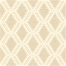 Mersenne Beige Geometric Textured Wallpaper