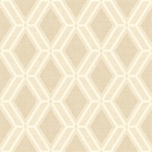 Mersenne Beige Geometric Textured Wallpaper