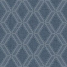 Mersenne Blue Indigo Geometric Textured Wallpaper