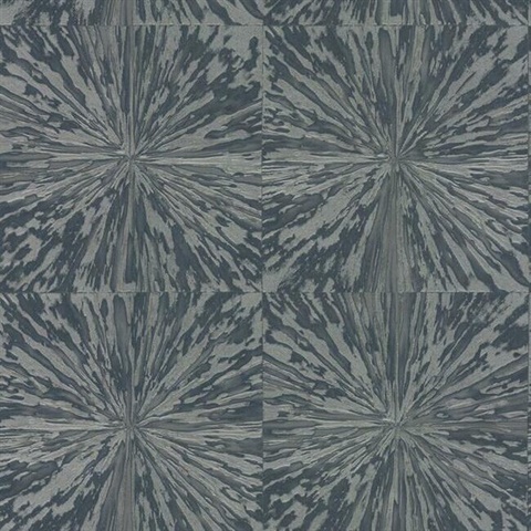 Metallic Blue Squareburst Wallpaper
