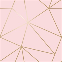 Metallic Geo Pink Triangles Wallpaper