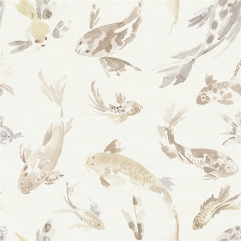 Metallic Koi Fish Wallpaper