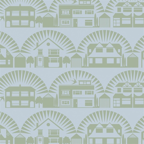 Metroland - British Lichen colourway wallpaper