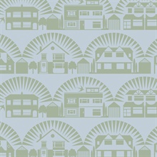 Metroland - British Lichen colourway wallpaper