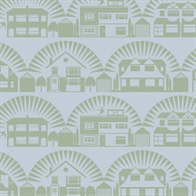 Metroland - British Lichen colourway wallpaper