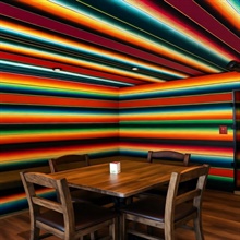 Mexican Serape Stripe Commercial Wallpaper