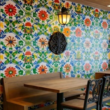 Mexican Talavera Tile Commercial Wallpaper