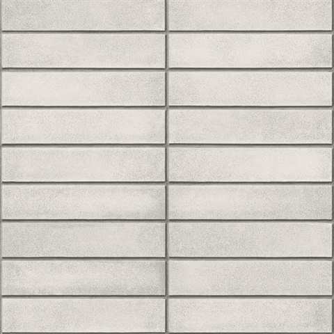 Midcentury Light Grey Modern Bricks Wallpaper