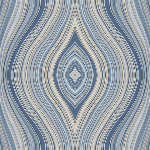 Milano Agate Gem Stone Blue Wallpaper