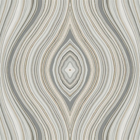 Milano Agate Gem Stone Grey Wallpaper