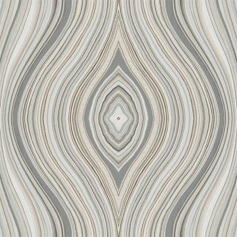 Milano Agate Gem Stone Grey Wallpaper