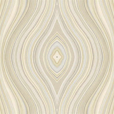 Milano Agate Gem Stone Taupe Wallpaper