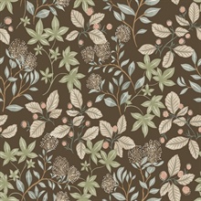 Mildred Espresso Botanical Trail Wallpaper
