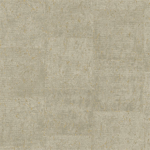 Millau Khaki Faux Concrete Metallic Textured Wallpaper