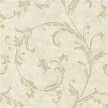 Milton Neutral Shimmer Scroll Wallpaper