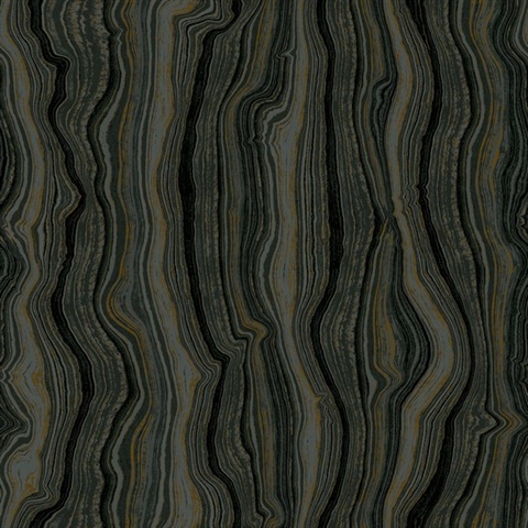 Mineral Shimmer Black & Gold Marble Wallpaper