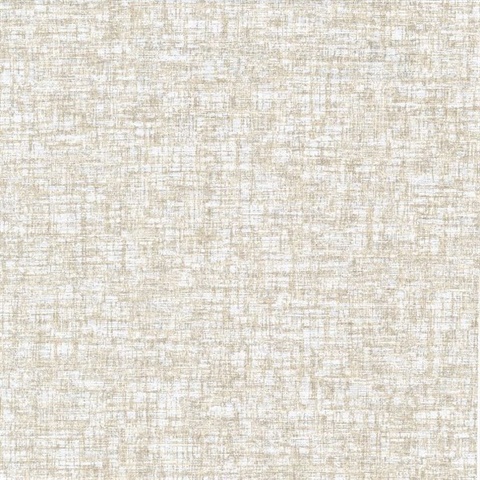 Mingus Beige Faux Canvas Textile Commercial Wallpaper