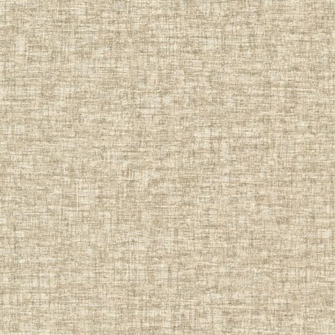 Mingus Tan Faux Canvas Textile Commercial Wallpaper