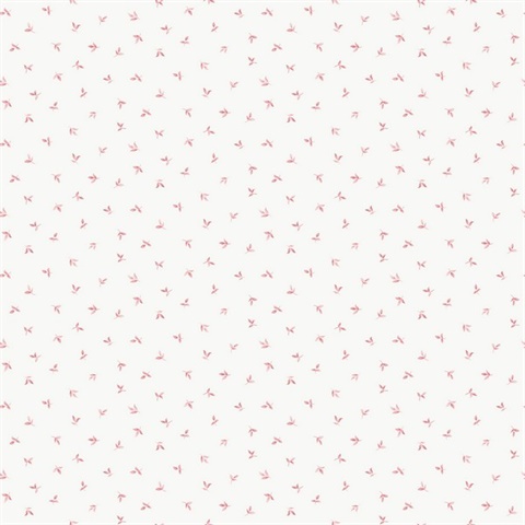 Mini Leaf Toss Pink Wallpaper