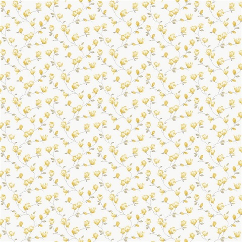Mini Magnolia Yellow Wallpaper