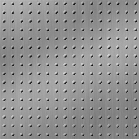 Mini Rivet Ceiling Panels Brushed Aluminum