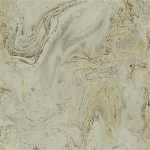 Mink & Gold Oil & Marble Wallpaper