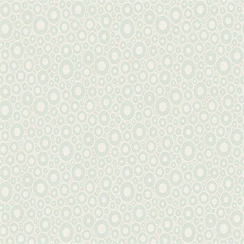 Mint Green Bohemian Circles Wallpaper