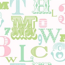 Mint & Pink "LMN Oh P" Wallpaper