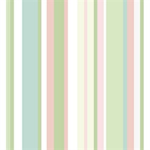 Mint & Pink Walk the Line Wallpaper