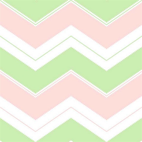 Mint & Pink Zig Zag Chevron Wallpaper