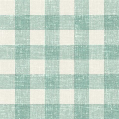 Minty Meadow Bebe Gingham Wallpaper