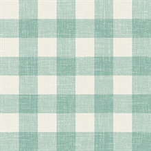Minty Meadow Bebe Gingham Wallpaper