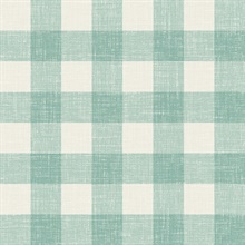 Minty Meadow Bebe Gingham Wallpaper