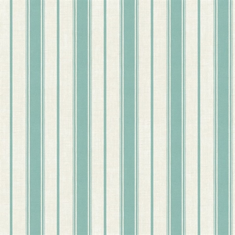 Minty Meadow Eliott Linen Stripe Wallpaper