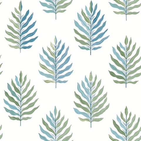 Miramar Lush Mediterranean Palm Leaf Wallpaper