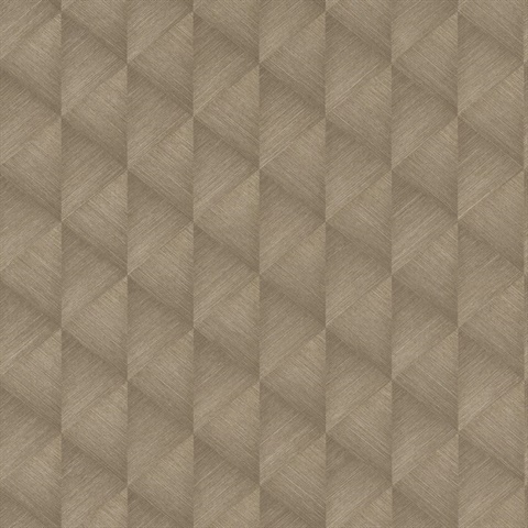 Miro Brown Textured Triangle Diamond  Wallpaper