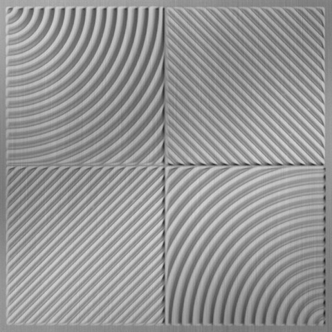 Mix 'n Match Ceiling Panels Brushed Aluminum