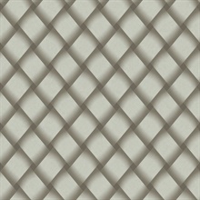 Mocha Bayside Large Basket Weave Wallpaper