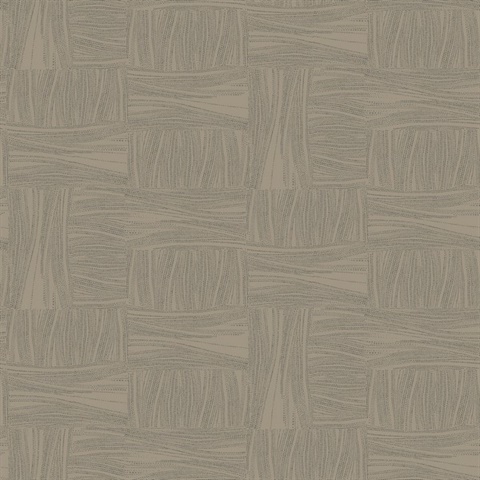 Mocha Wicker Dot Geometric Rectangular Wallpaper