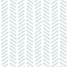 Mod Chevron Chevron Sky Blue Peel and Stick Wallpaper